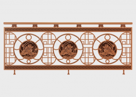 Họa tiết của lan can & ban công hoa sen Lotus toát lên vẻ thanh tao, nho nhã như lời chúc cùng gia đình sống hạnh phúc không lo âu muộn phiền thế gian. Hình ảnh hoa sen cũng cho thấy lòng kiên nhẫn