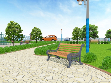 Cast aluminum park furniture (chairs, tables, gates, ...)