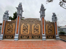 công trình cổng đình làng rùa cõng hạc cổ xưa