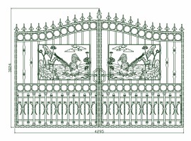 Cast aluminum swan gate version 3