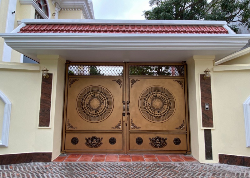 CỔNG NHÔM ĐÚC TRỐNG ĐỒNG  BẮC NINH