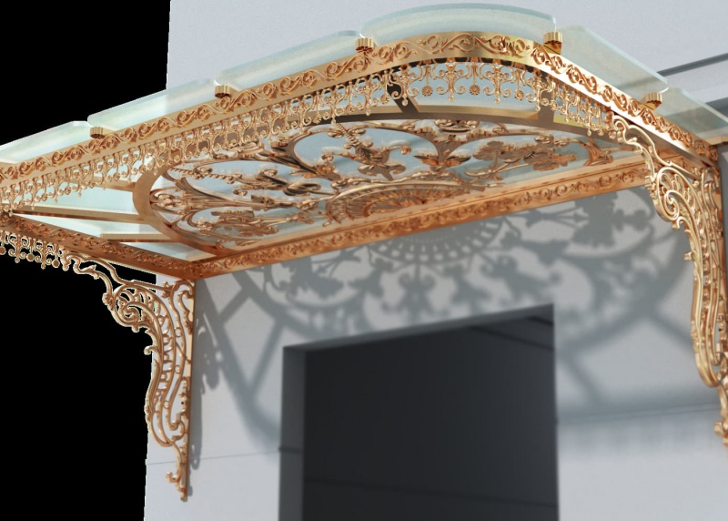 Glass roof project, cast aluminum roof in Hanoi