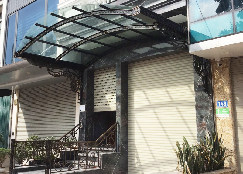 The project of aluminum casted canopy and glass roof at Lam Ha Long, Bien Hoa, Hanoi