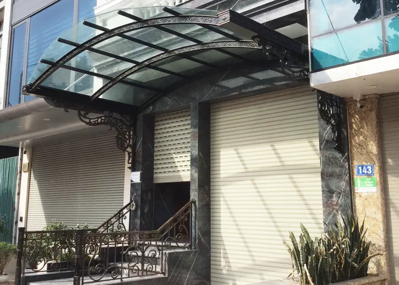 The project of aluminum casted canopy and glass roof at Lam Ha Long, Bien Hoa, Hanoi