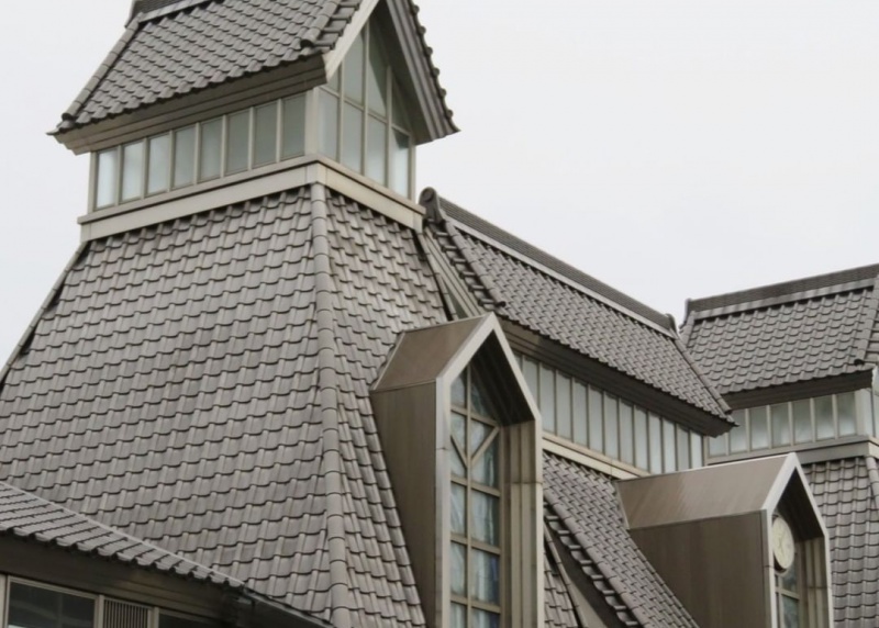 Aluminum tile roof project Takada Train Station, Joetsu City, Niigata Prefecture
