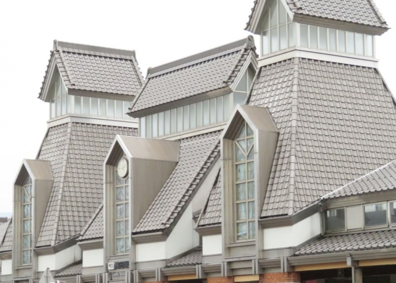 Aluminum tile roof project Takada Train Station, Joetsu City, Niigata Prefecture