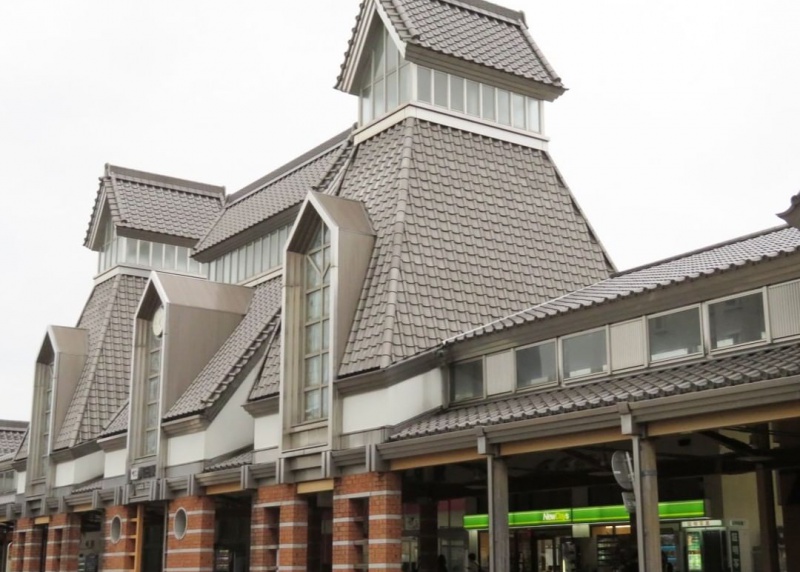Aluminum tile roof project Takada Train Station, Joetsu City, Niigata Prefecture