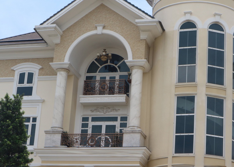 BUCKINGHAM CAST ALUMINUM GATE AND MIRROR CAST ALUMINUM BALCONY IN TAN UYEN - BINH DUONG