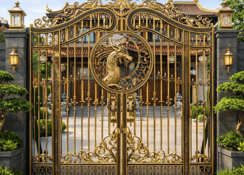 CAST ALUMINUM GATE DRAGON...