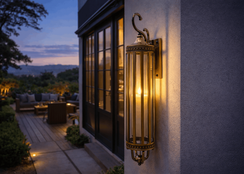 AUTUMN LIGHT CAST ALUMINUM WALL LAMP