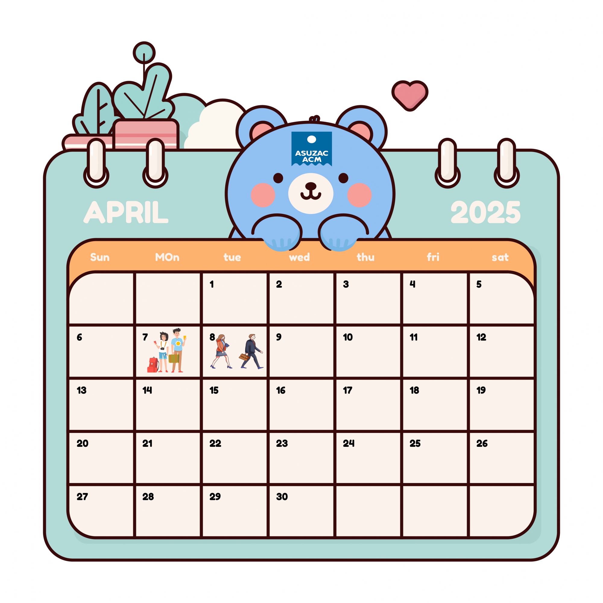 —Pngtree—cute cartoon bear with april 17923202